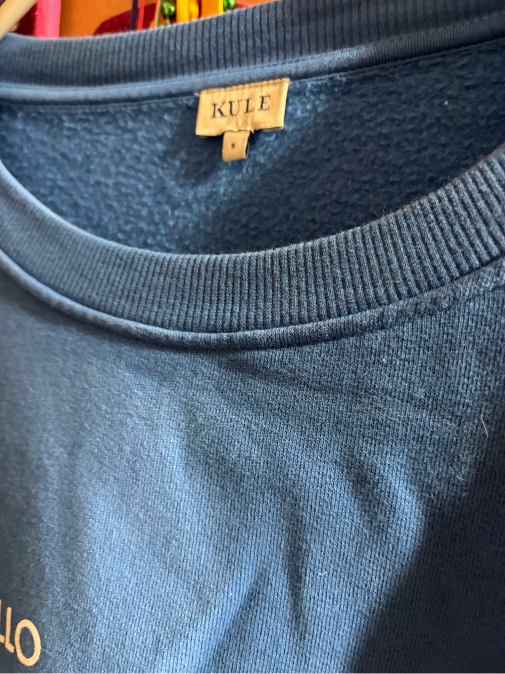 KULE Blue 'Hello New York' Crewneck Sweatshirt oversized - Picture 2 of 3